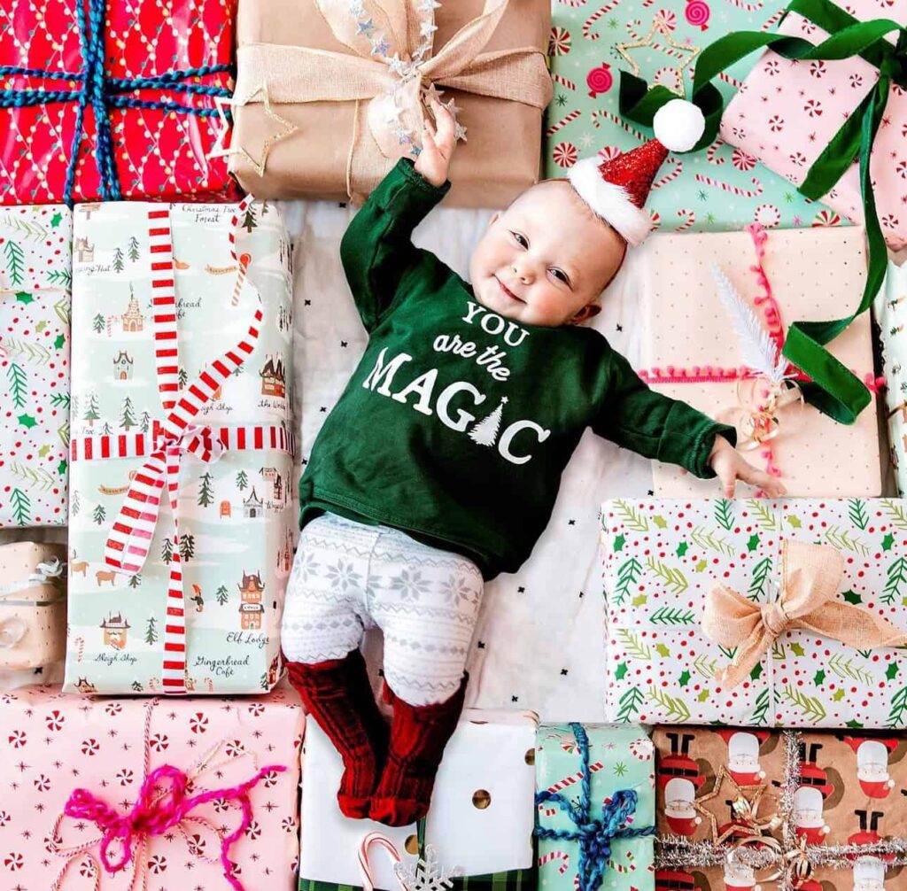 first christmas pictures with santa