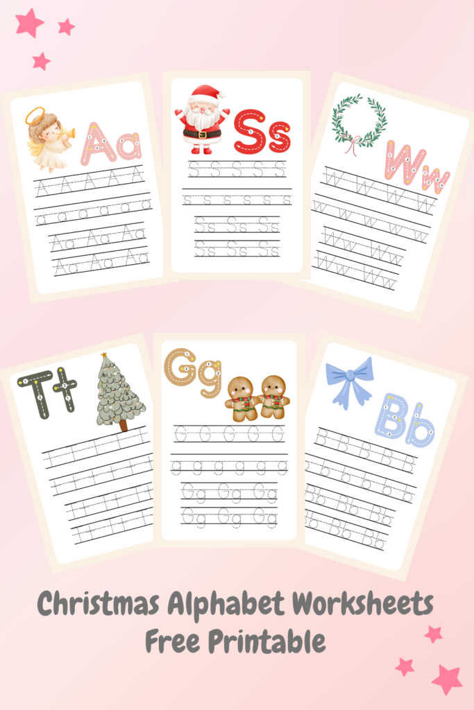 free printable christmas alphabet worksheets