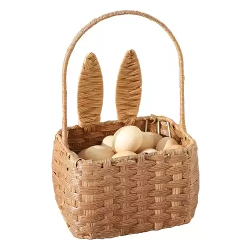 Easter Basket with Handle Kids Bunny Easter Baskets