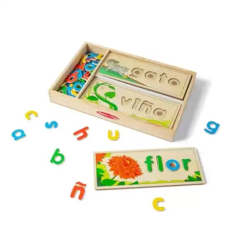 Melissa & Doug Spanish See & Spell Educational Language Learning Toy