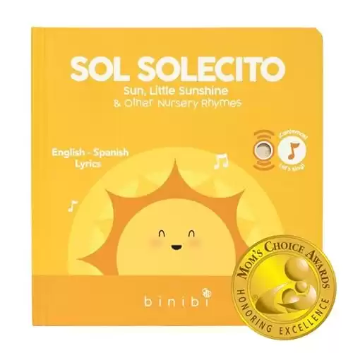 Binibi Spanish Musical Book for Toddlers Sol Solecito & Other Nursery Rhymes