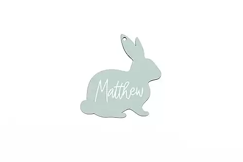 Easter Tag, Customized Bunny Name Tag, 3.5